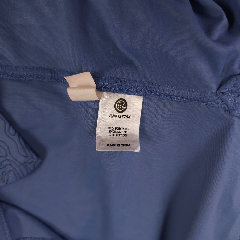 Chase 54 Polo Shirt Mens S Blue Swirl AOP Performance Short Sleeve Golf Casual - Picture 6 of 12